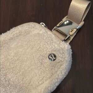 Lululemon Cream Sherpa Belt Bag